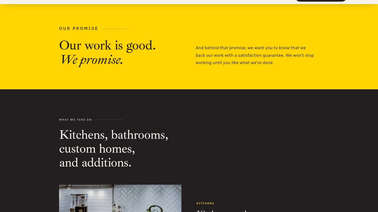 The promise band on the new homepage